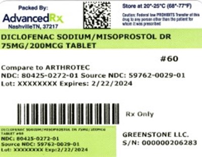 Diclofenac Sodium-misoprostol Dr #60 (Diclofenac Sodium Misoprostol Dr 80425 0272 01)